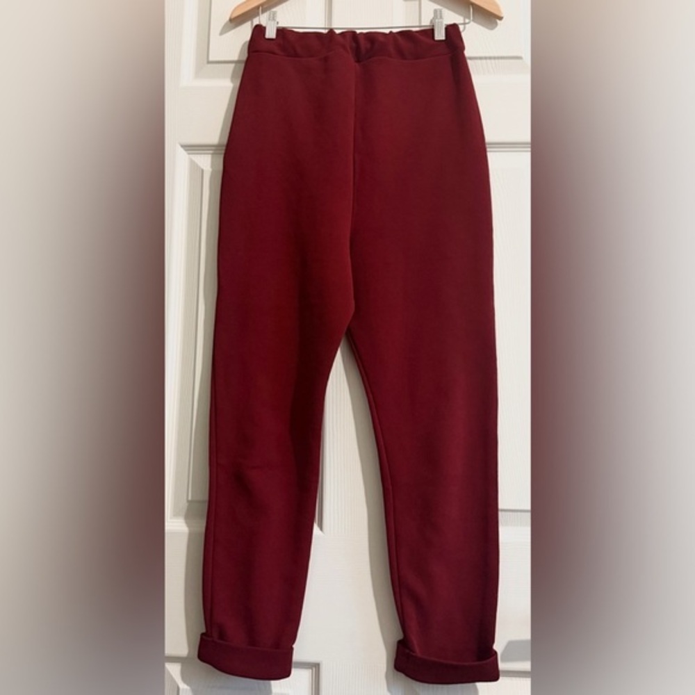 Boohoo Women's Burgundy Pull on Pants